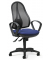 Bürodrehstuhl COMFORT NET, schwarz/blau / schwarz, mit Armlehnen, bis 110kg, ohne Kopfstütze