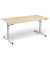 Klapptisch MODUL, 72cm (H), 140x80cm (BxT), rechteckig, ahorn / silber