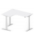 Sitz-Steh-Schreibtisch Comfort Multi M Pro, elektrisch höhenverstellbar, 64-130cm (H), 180x80cm (BxT), L-Form, lichtgrau / silbe