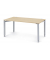 Schreibtisch CONCEPT LINE, manuell h&ouml;henverstellbar, 68-82cm (H), 160x80cm (BxT), rechteckig, buche / silber