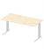 Schreibtisch BASIC M MULTI M, 74cm (H), 180x80cm (BxT), rechteckig, ahorn / silber