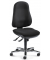 Bürodrehstuhl COMFORT I, schwarz / chrom, bis 110kg, ohne Kopfstütze