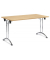 Klapptisch 250696, 73cm (H), 140x70cm (BxT), rechteckig, buche / chrom