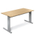 Schreibtisch Basic M MULTI M, 74cm (H), 160x80cm (BxT), rechteckig, buche / silber