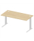 Schreibtisch Basic M MULTI M, 74cm (H), 160x80cm (BxT), rechteckig, buche / silber