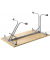 Klapptisch MODUL, 72cm (H), 180x80cm (BxT), rechteckig, buche / silber