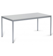 Besprechungstisch 221483, 72cm (H), 120x80cm (BxT), 6 Personen, rechteckig, lichtgrau / silber