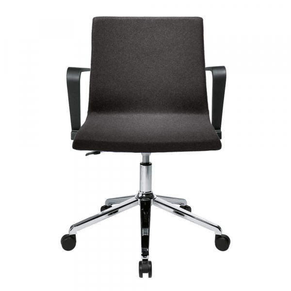 4251635613059 - Konferenzstuhl TURN anthrazit chrom mit Armlehnen Fußkreuz mit Rollen 4251635613059 Deskin 4251635613059 - Konferenzstuhl TURN anthrazit chrom mit Armlehnen Fußkreuz mit Rollen 4251635613059 Deskin