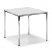 Besprechungstisch 248681, 72cm (H), 80x80cm (BxT), 4 Personen, quadratisch, lichtgrau / chrom