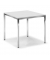 Besprechungstisch 248681, 72cm (H), 80x80cm (BxT), 4 Personen, quadratisch, lichtgrau / chrom