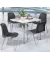 Besprechungstisch 248681, 72cm (H), 80x80cm (BxT), 4 Personen, quadratisch, lichtgrau / chrom