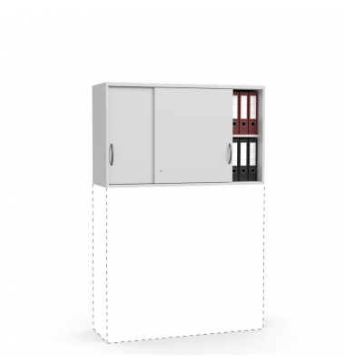 Aufsatzschrank MULTI M 266789, abschlie&szlig;bar, 2x2 OH, lichtgrau, 120x71x42cm (BxHxT)