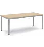 Besprechungstisch 259705, 72cm (H), 180x80cm (BxT), 8 Personen, rechteckig, ahorn / silber