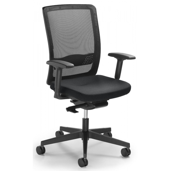4251635613240 - Bürodrehstuhl Ergo NET schwarz schwarz schwarz mit Armlehnen bis 110kg ohne Kopfstütze 4251635613240 Deskin 4251635613240 - Bürodrehstuhl Ergo NET schwarz schwarz schwarz mit Armlehnen bis 110kg ohne Kopfstütze 4251635613240 Deskin
