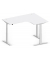 Sitz-Steh-Schreibtisch Comfort Multi M Pro, elektrisch höhenverstellbar, 64-130cm (H), 180x80cm (BxT), L-Form, lichtgrau / silbe