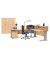 Schreibtisch Basic MULTI M, 74cm (H), 180x80cm (BxT), rechteckig, buche / silber