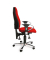 Bürodrehstuhl SITNESS 40, rot / chrom, mit Armlehnen, bis 110kg, ohne Kopfstütze