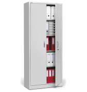 Stahlschrank BASE L 220908, abschlie&szlig;bar, 5 OH, lichtgrau, 80x195x42cm (BxHxT)