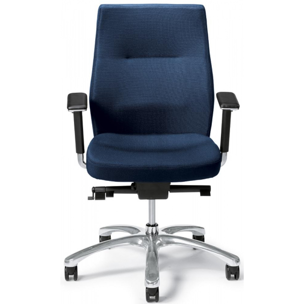 4251635613776 - Bürodrehstuhl PARLANDO blau   silber mit Armlehnen bis 150kg ohne Kopfstütze 4251635613776 Deskin