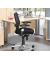 Schreibtisch Basic MULTI M, 74cm (H), 160x105cm (BxT), Freiform, ahorn / silber