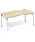 Klapptisch, 160x80cm (BxT), 72cm (H), Holz, rechteckig, ahorn / silber