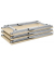 Klapptisch, 160x80cm (BxT), 72cm (H), Holz, rechteckig, ahorn / silber