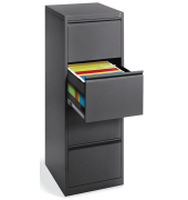 H&auml;ngeregistraturschrank 204273 Base L, anthrazit, 4 Schubladen, 1-bahnig