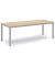 Besprechungstisch BASE-MODUL Q, 72cm (H), 200x80cm (BxT), 8 Personen, rechteckig, ahorn / silber