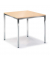 Besprechungstisch 248682, 72cm (H), 80x80cm (BxT), 4 Personen, quadratisch, buche / chrom