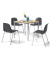 Besprechungstisch 248682, 72cm (H), 80x80cm (BxT), 4 Personen, quadratisch, buche / chrom