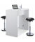 Bistrotisch 275569, 113cm (H), 120x60cm (BxT), rechteckig, weiß