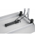Klapptisch 250698, 73cm (H), 140x70cm (BxT), rechteckig, weiß / chrom