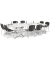 Klapptisch MODUL, 73cm (H), 140x70cm (BxT), rechteckig, wei&szlig; / chrom
