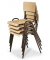 Stapelstuhl NORWIN Holz & Stahl braun