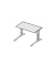 Schreibtisch Basic MULTI M, 74cm (H), 180x80cm (BxT), rechteckig, lichtgrau / anthrazit