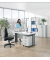 Schreibtisch Basic MULTI M, 74cm (H), 180x80cm (BxT), rechteckig, lichtgrau / anthrazit