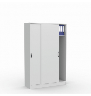 Schiebet&uuml;renschrank MULTI M 259004, abschlie&szlig;bar, 5 OH, lichtgrau, 120x183,5x42cm (BxHxT)