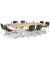 Klapptisch MODUL, 160x80cm (BxT), 73cm (H), Holz, rechteckig, buche / chrom