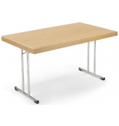 Klapptisch, 150x80cm (BxT), 73,8cm (H), Holz, rechteckig, buche / chrom