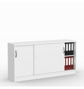 Schiebet&uuml;renschrank MULTI M 273435, abschlie&szlig;bar, 2x2 OH, wei&szlig;, 160x80,5x42cm (BxHxT)
