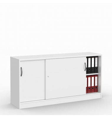 Schiebet&uuml;renschrank MULTI M 273435, abschlie&szlig;bar, 2x2 OH, wei&szlig;, 160x80,5x42cm (BxHxT)
