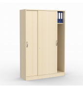 Schiebet&uuml;renschrank MULTI M 259015, abschlie&szlig;bar, 5 OH, ahorn, 120x183,5x42cm (BxHxT)