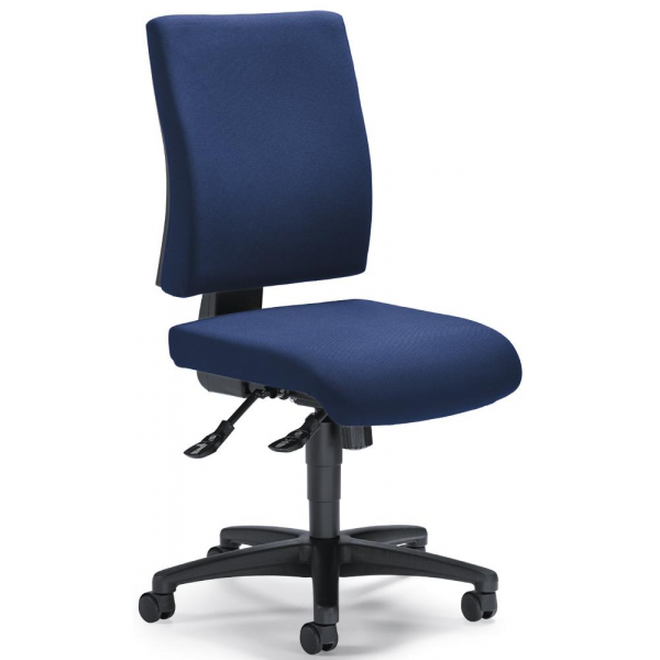 4251635614810 - Bürodrehstuhl COMFORT R dunkelblau   schwarz bis 110kg ohne Kopfstütze 4251635614810 Deskin