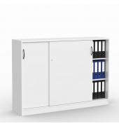 Schiebet&uuml;renschrank MULTI M 273443, abschlie&szlig;bar, 2x3 OH, wei&szlig;, 160x114,5x42cm (BxHxT)