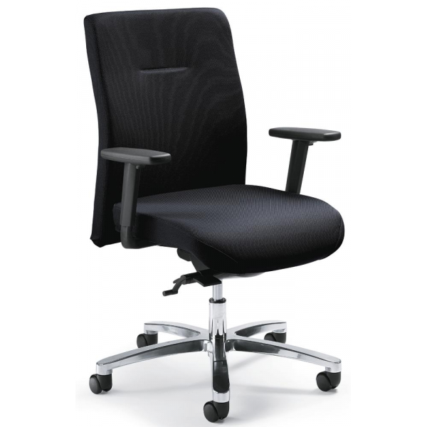 4251635615183 - Bürodrehstuhl BIG STAR 10 schwarz   silber mit Armlehnen bis 150kg ohne Kopfstütze 4251635615183 Deskin