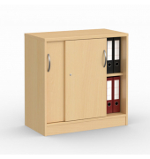 Schiebet&uuml;renschrank MULTI M 273425, abschlie&szlig;bar, 2 OH, buche, 80x80,5x42cm (BxHxT)