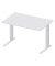 Schreibtisch Basic M MULTI M, 74cm (H), 120x80cm (BxT), rechteckig, lichtgrau / silber