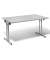 Klapptisch MODUL, 72cm (H), 160x70cm (BxT), rechteckig, lichtgrau / chrom