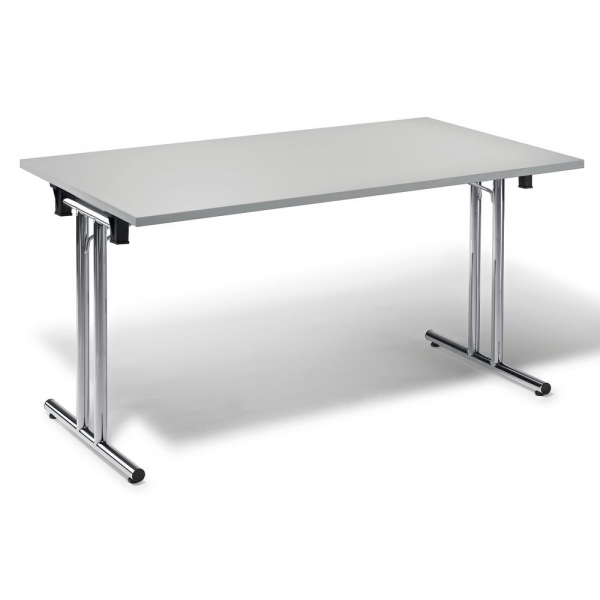 4251635615619 - Klapptisch 259730 72cm (H) 160x70cm (BxT) rechteckig lichtgrau chrom 4251635615619 Deskin 4251635615619 - Klapptisch 259730 72cm (H) 160x70cm (BxT) rechteckig lichtgrau chrom 4251635615619 Deskin