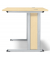 Schreibtisch Basic MULTI M, 74cm (H), 80x80cm (BxT), quadratisch, ahorn / silber